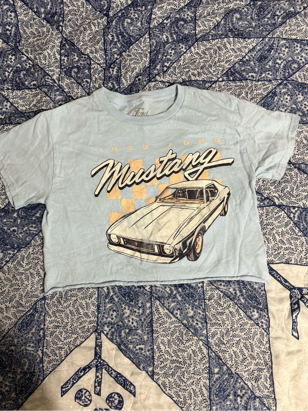 Mustang Graphic crop top
